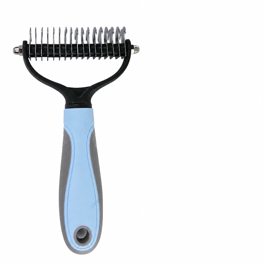 Pet Deshedding Rake and Detangling Comb for Dogs and Cats