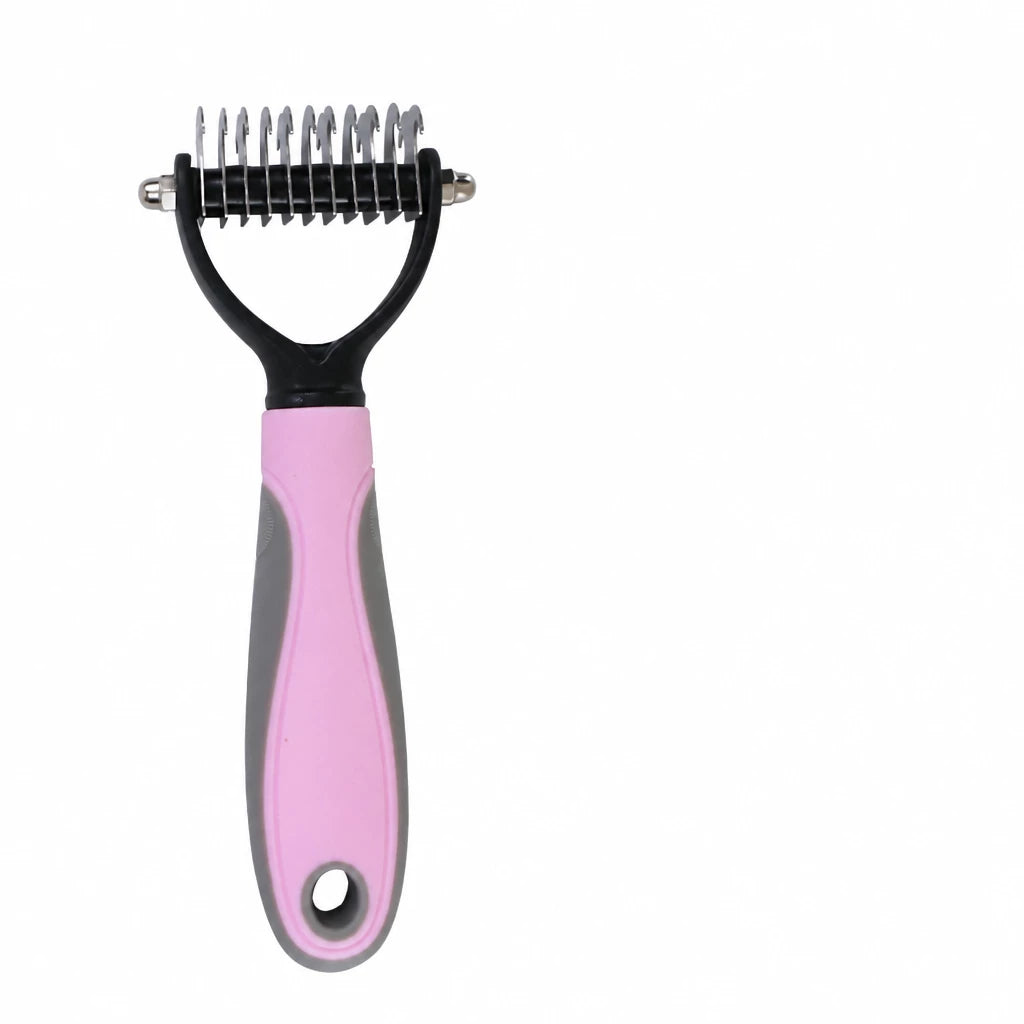 Pet Deshedding Rake and Detangling Comb for Dogs and Cats