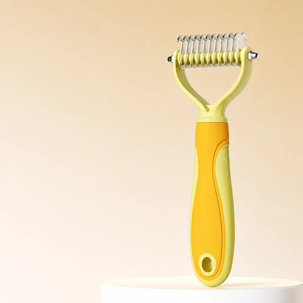 Pet Deshedding Rake and Detangling Comb for Dogs and Cats