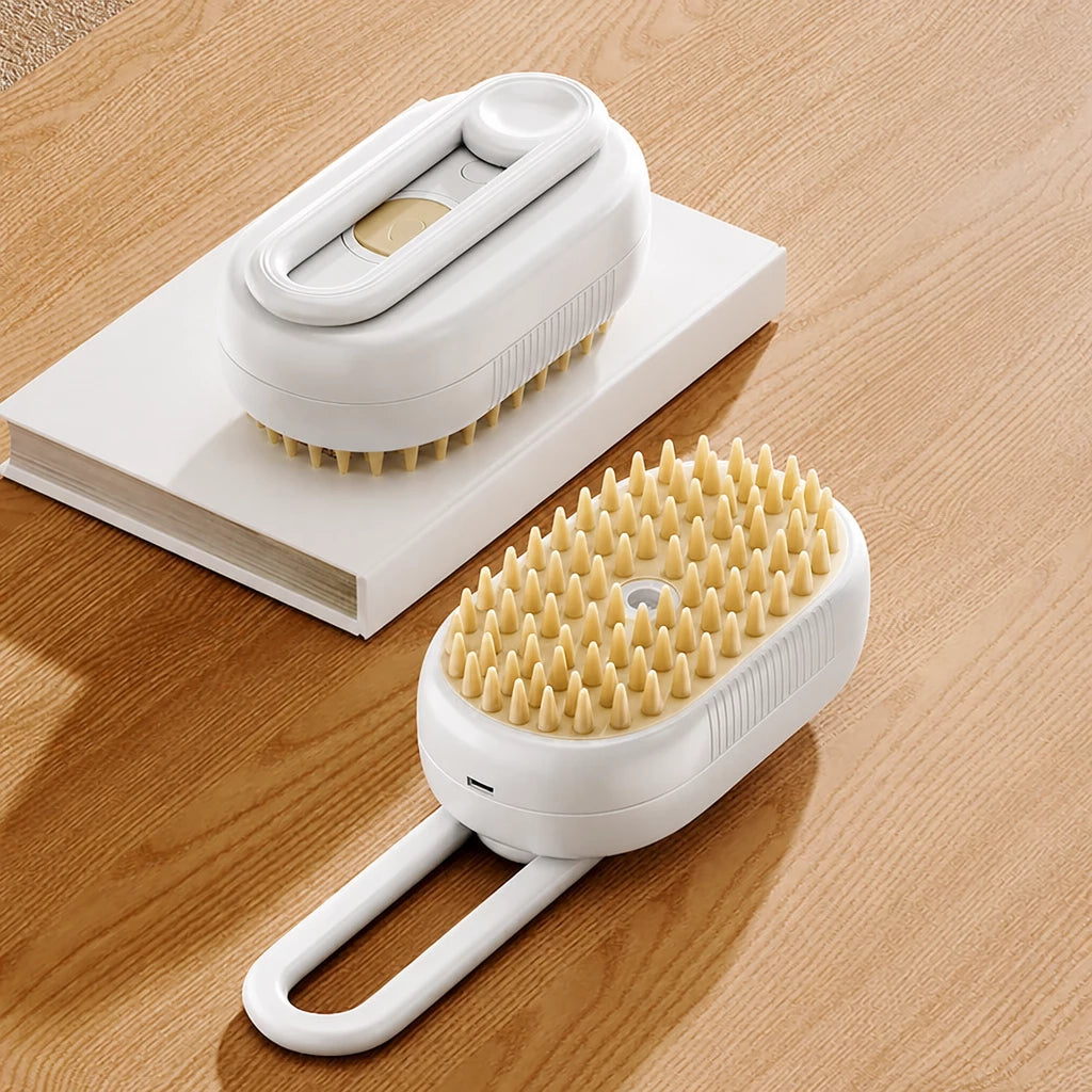 Rechargeable Pet Grooming Brush with Spray Function