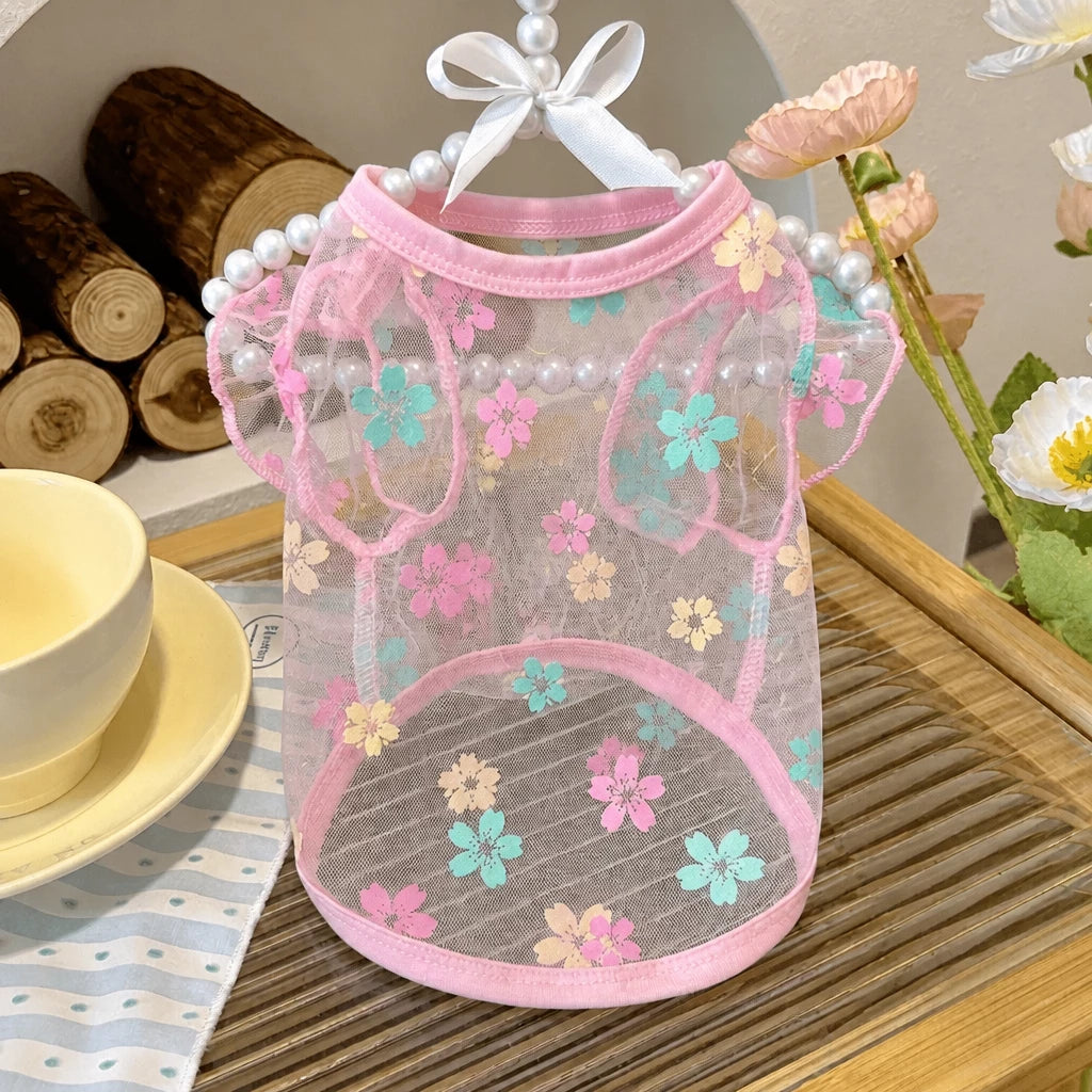 Daisy Mesh Pet Vest for Small Dogs and Cats