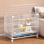 Reinforced Stackable Indoor Dog Crate with Toilet Tray