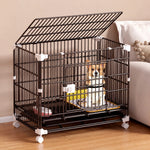 Reinforced Stackable Indoor Dog Crate with Toilet Tray