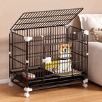 Reinforced Stackable Indoor Dog Crate with Toilet Tray