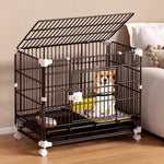 Reinforced Stackable Indoor Dog Crate with Toilet Tray