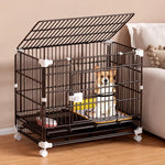 Reinforced Stackable Indoor Dog Crate with Toilet Tray