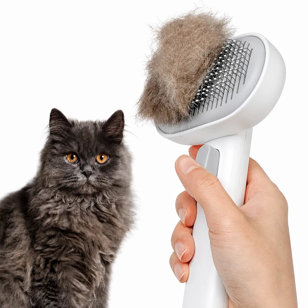 Aumuca 2-in-1 Dog & Cat Grooming Brush and Dematting Comb