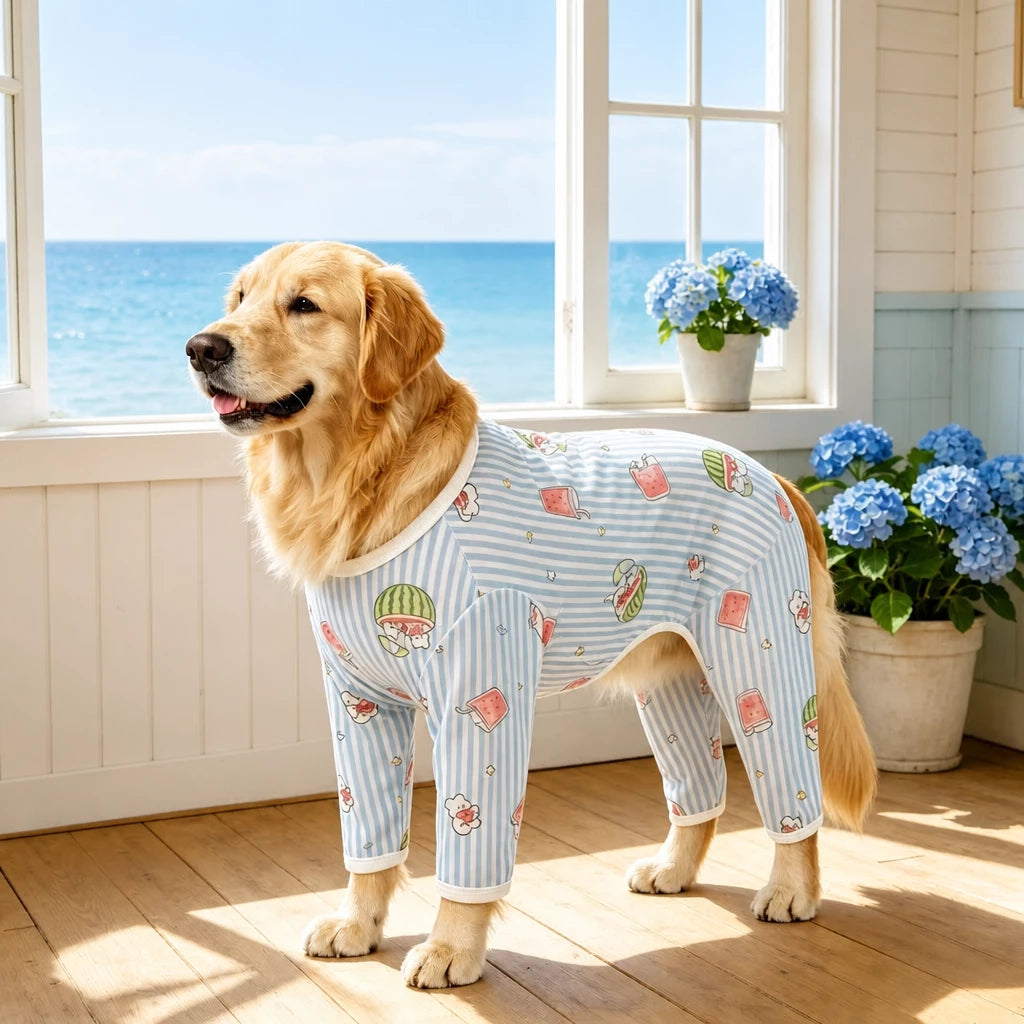 Four-Leg Dog Shirt with Cartoon Print