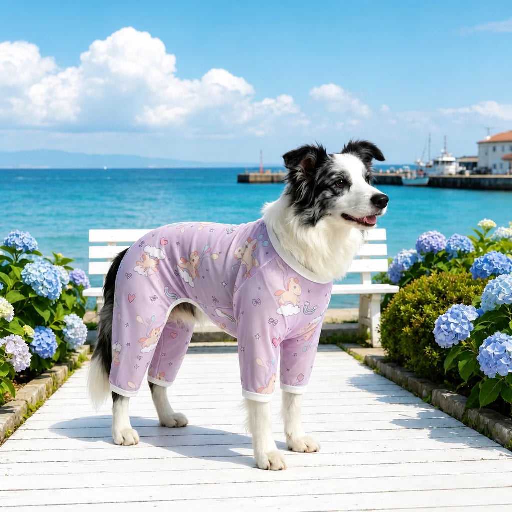 Four-Leg Dog Shirt with Cartoon Print