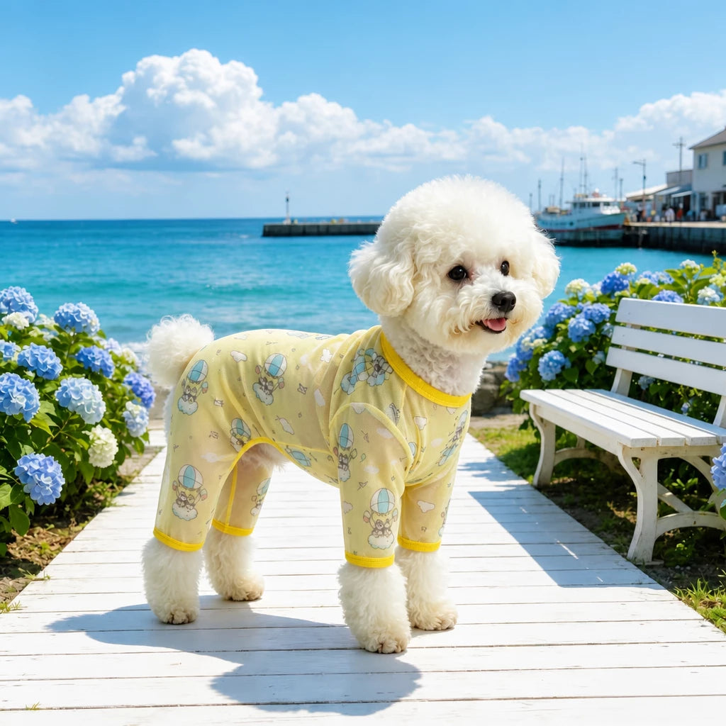 Four-Leg Dog Shirt with Cartoon Print