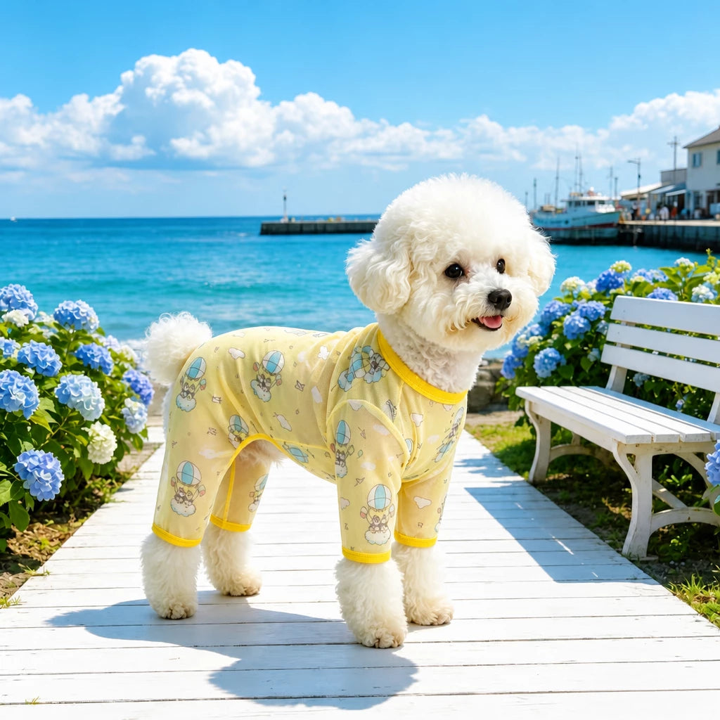 Four-Leg Dog Shirt with Cartoon Print