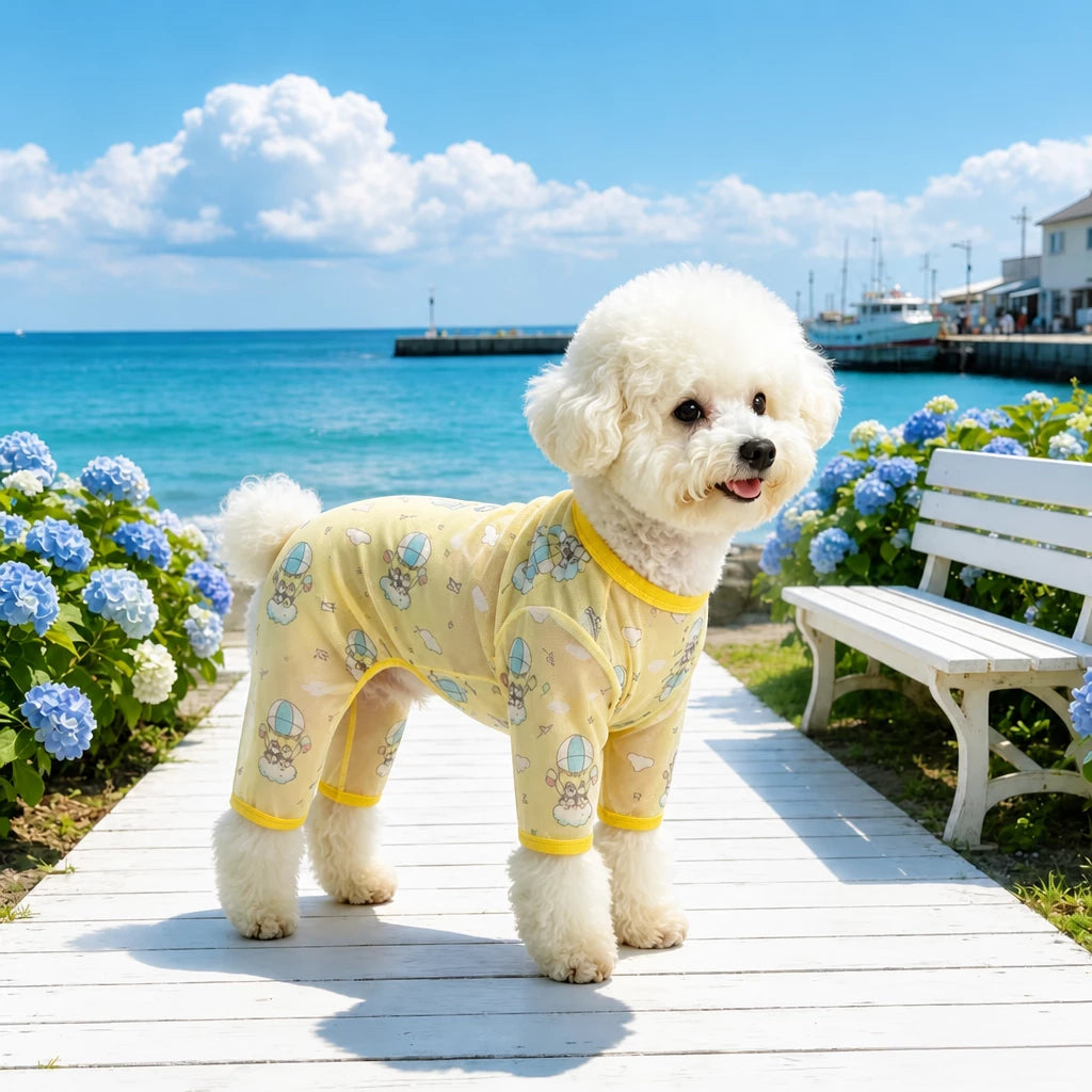 Four-Leg Dog Shirt with Cartoon Print