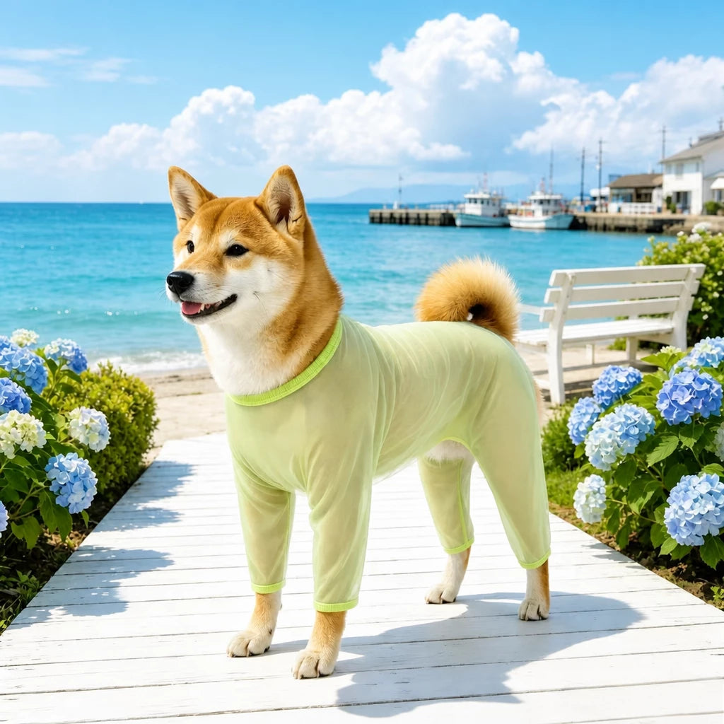 Four-Leg Dog Shirt with Cartoon Print