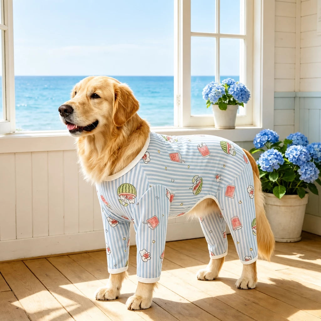 Four-Leg Dog Shirt with Cartoon Print