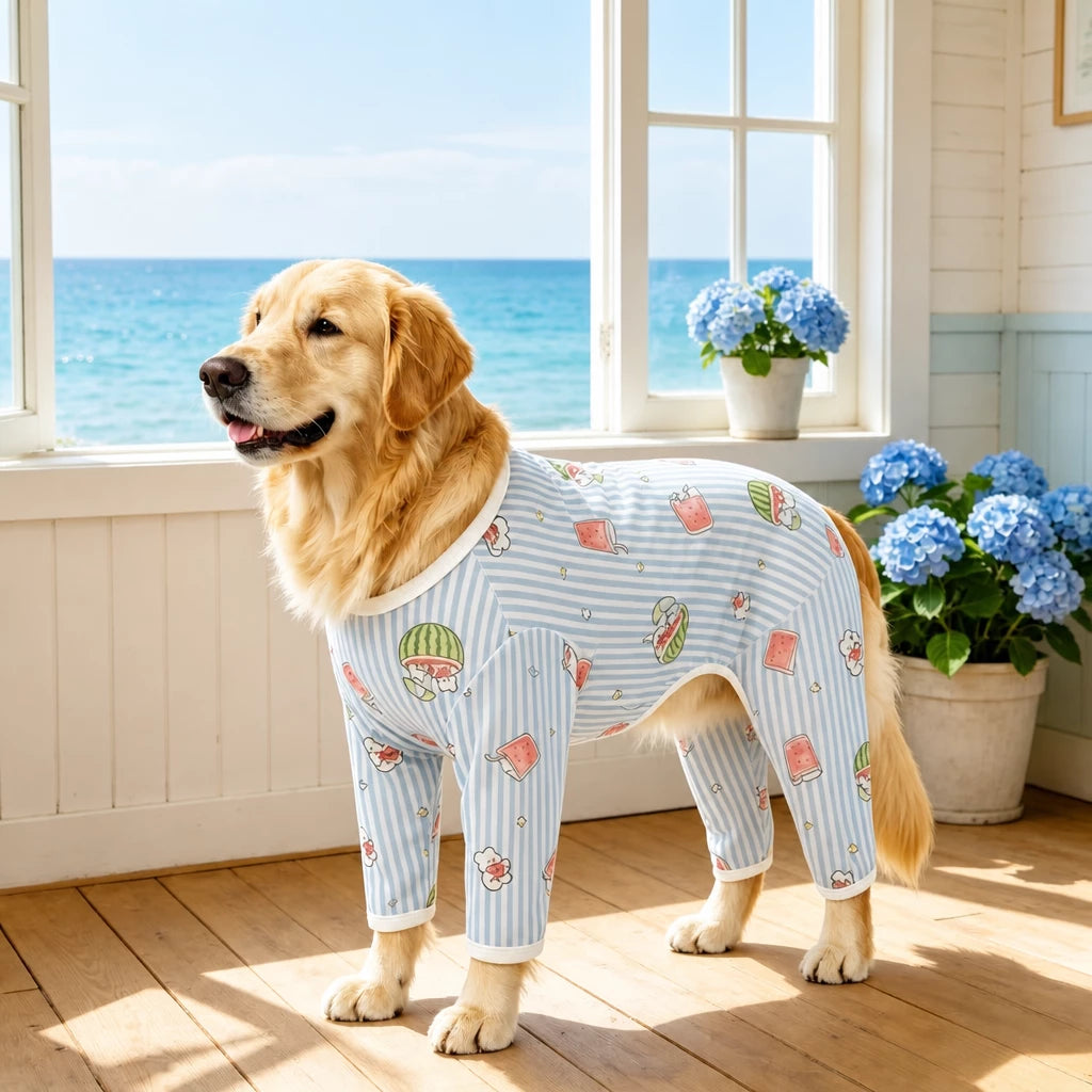 Four-Leg Dog Shirt with Cartoon Print