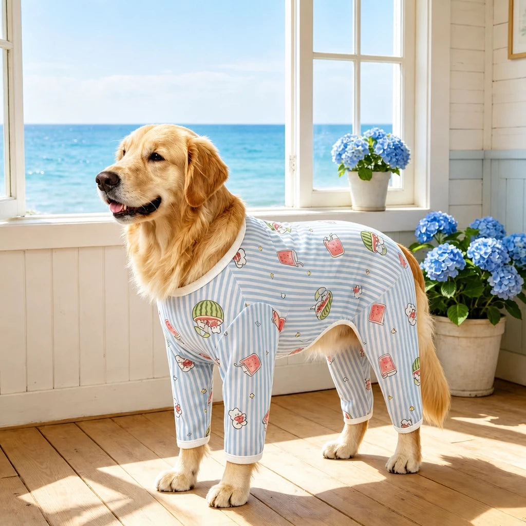Four-Leg Dog Shirt with Cartoon Print