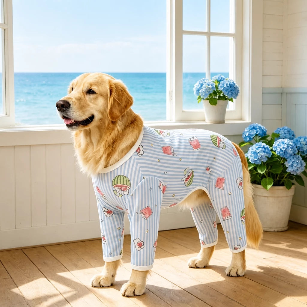 Four-Leg Dog Shirt with Cartoon Print