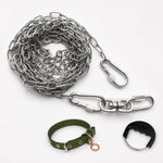 304 Stainless Steel Chain Dog Leash, Collar & Handle Set