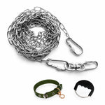 304 Stainless Steel Chain Dog Leash, Collar & Handle Set