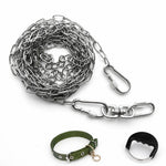 304 Stainless Steel Chain Dog Leash, Collar & Handle Set