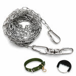 304 Stainless Steel Chain Dog Leash, Collar & Handle Set
