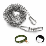 304 Stainless Steel Chain Dog Leash, Collar & Handle Set
