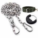 304 Stainless Steel Chain Dog Leash, Collar & Handle Set