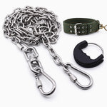 304 Stainless Steel Chain Dog Leash, Collar & Handle Set