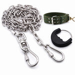 304 Stainless Steel Chain Dog Leash, Collar & Handle Set