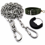 304 Stainless Steel Chain Dog Leash, Collar & Handle Set