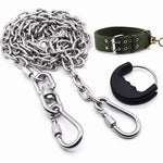 304 Stainless Steel Chain Dog Leash, Collar & Handle Set