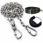 304 Stainless Steel Chain Dog Leash, Collar & Handle Set