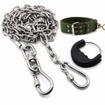 304 Stainless Steel Chain Dog Leash, Collar & Handle Set