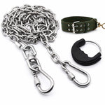 304 Stainless Steel Chain Dog Leash, Collar & Handle Set