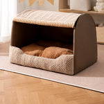 Enclosed Dog Bed with House-Style Design
