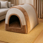 Enclosed Washable Pet House Bed