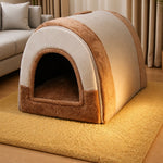 Enclosed Washable Pet House Bed