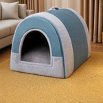 Enclosed Washable Pet House Bed