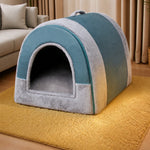 Enclosed Washable Pet House Bed