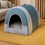 Enclosed Washable Pet House Bed