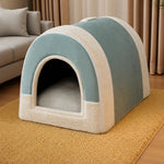Enclosed Washable Pet House Bed