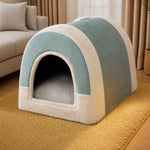 Enclosed Washable Pet House Bed