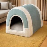 Enclosed Washable Pet House Bed
