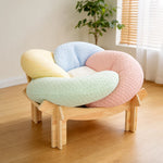 Flower-Shaped Cat & Small Dog Bed with Solid Wood Stand