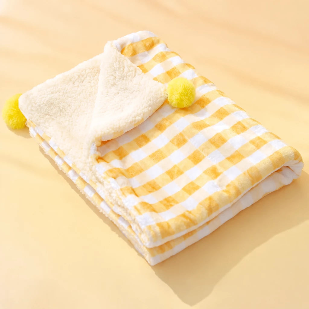 Cotton-Linen Pet Blanket Mat for Cats and Dogs