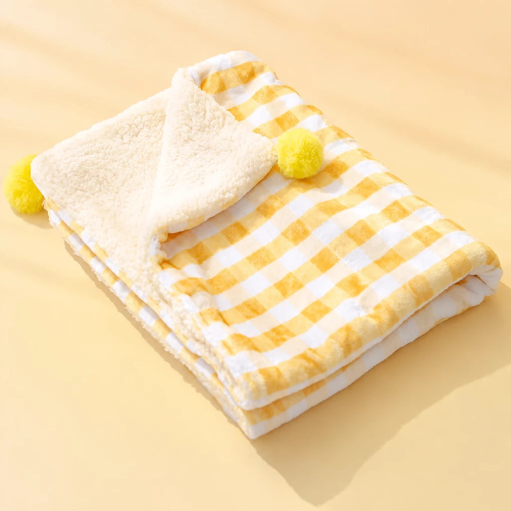 Cotton-Linen Pet Blanket Mat for Cats and Dogs