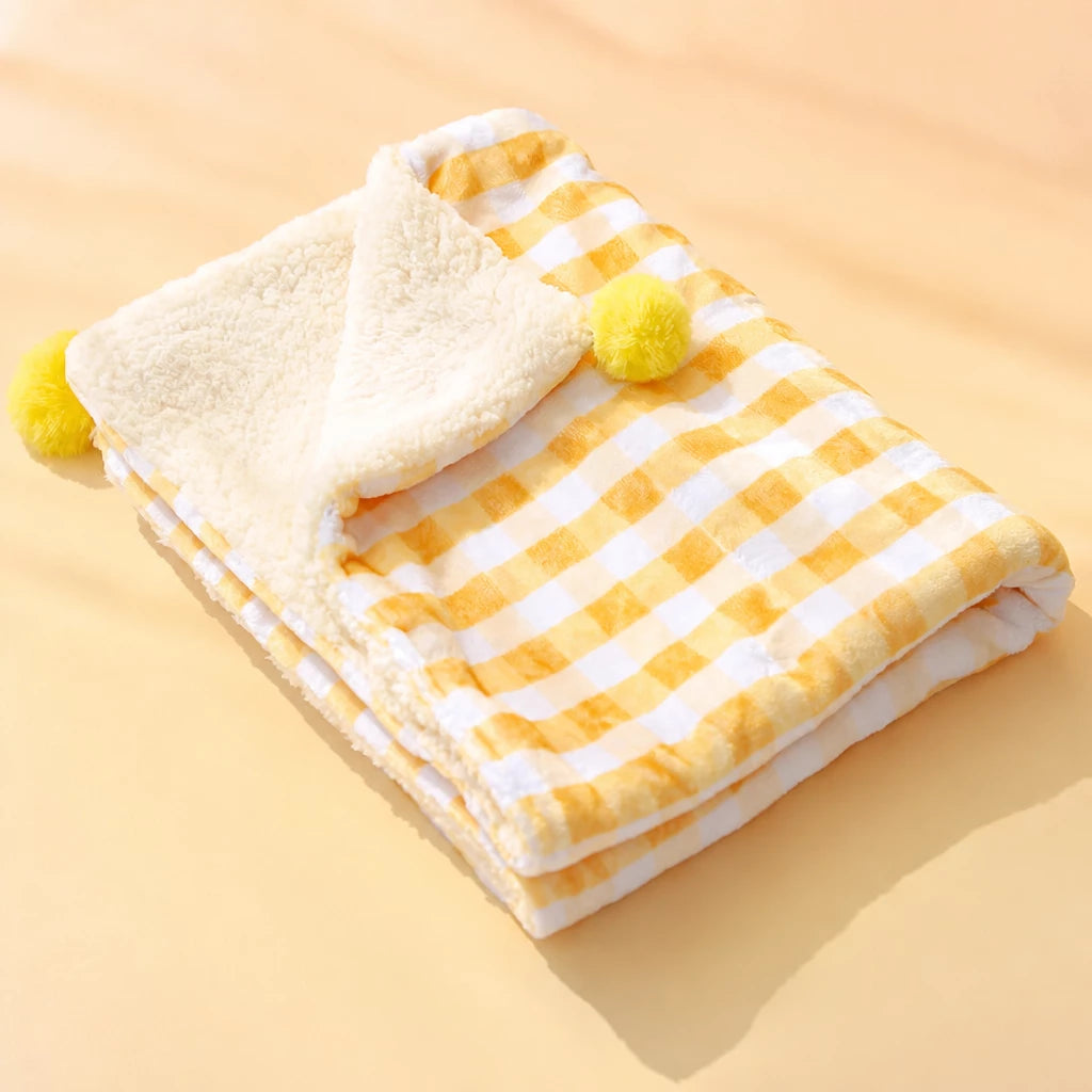 Cotton-Linen Pet Blanket Mat for Cats and Dogs