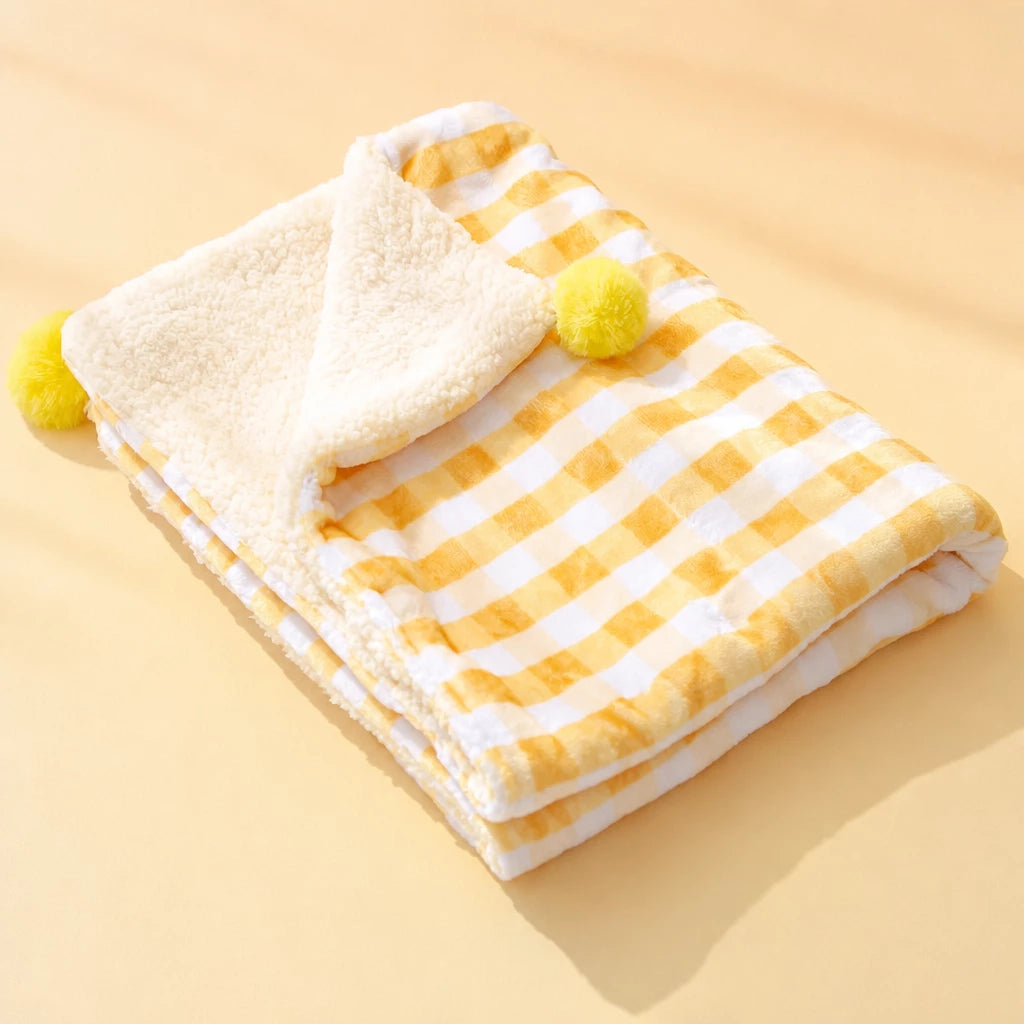 Cotton-Linen Pet Blanket Mat for Cats and Dogs