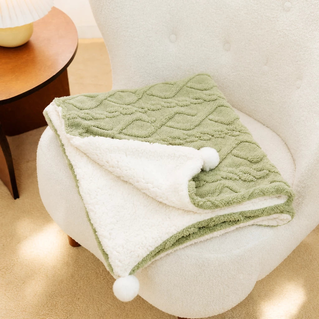 Cotton-Linen Pet Blanket Mat for Cats and Dogs