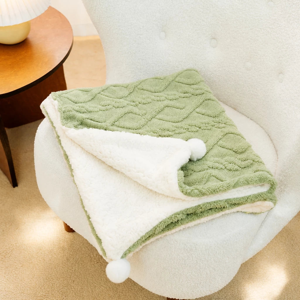 Cotton-Linen Pet Blanket Mat for Cats and Dogs